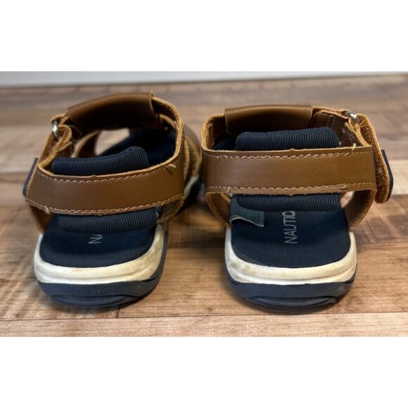 Nautica Brown Open-Toe Sandals With Adjustable Straps Boys 9 - Picture 4 of 5